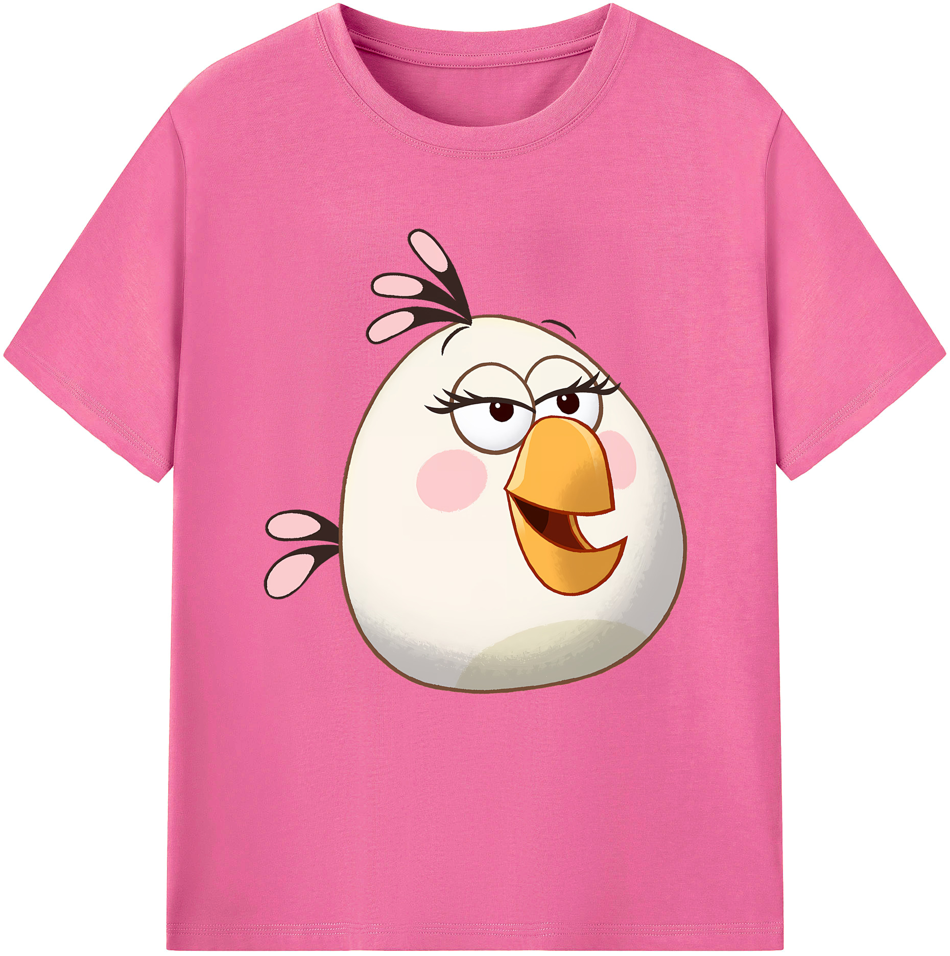 （画像用） Angry Birds アングリーバード レディースカジュアルプリントTシャツ（綿100％）
